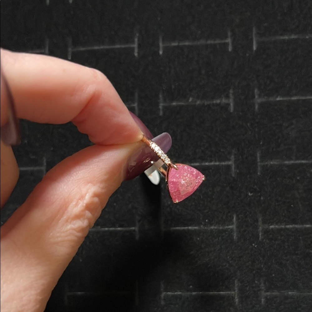 BP Pink Ice Crystal Ring - Size 6 - Picture 6 of 6